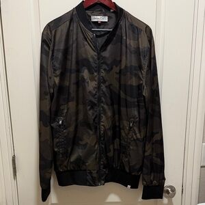 Sovereign Code Men's Camouflage Bomber Jacket - Olive & Black